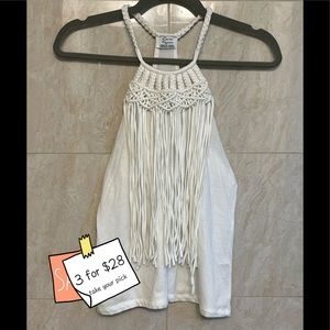 Zara tank top with fringes